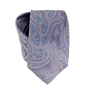 MICHAEL KORS MEN'S VIOLET PAISLEY 100% SILK NECK TIE 3.5" WIDTH
